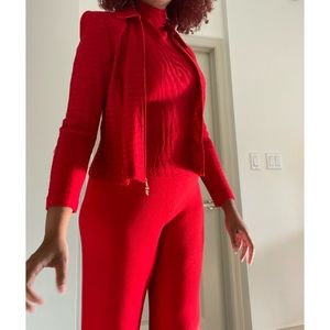 Red St. John 4 pc suit